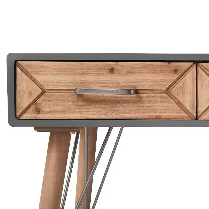 Tavolo consolle da scrivania Friedman grigio - Finch