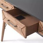 Tavolo consolle da scrivania Friedman grigio - Finch