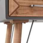 Tavolo consolle da scrivania Friedman grigio - Finch