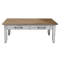 Bear Creek Cocktail Table Ivory/Light Brown - Steve Silver Co.
