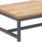Tavolino da caffè in legno naturale e metallo nero Dobson - Finch