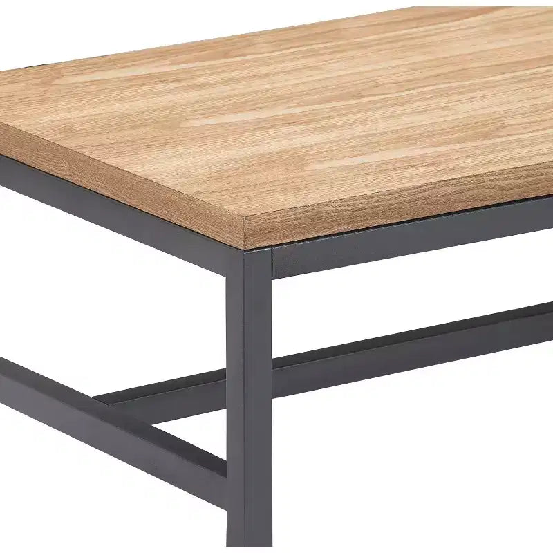 Tavolino da caffè in legno naturale e metallo nero Dobson - Finch