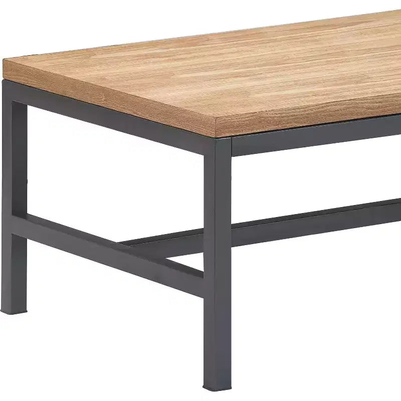 Tavolino da caffè in legno naturale e metallo nero Dobson - Finch