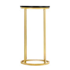 Tavolino Rotondo Ellias Nero/Oro - Finch