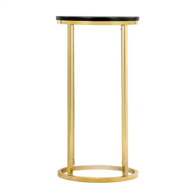 Tavolino Rotondo Ellias Nero/Oro - Finch