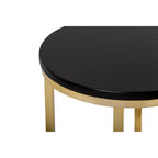 Tavolino Rotondo Ellias Nero/Oro - Finch