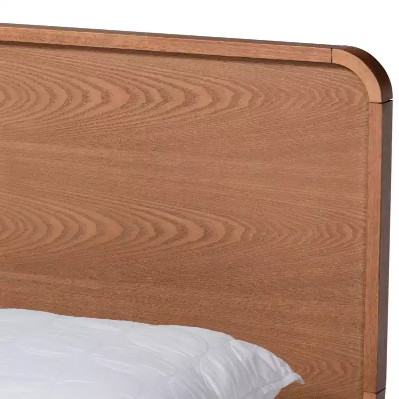 Letto contenitore con piattaforma a 3 cassetti Eleni Modern Wood Noce/Marrone - Baxton Studio