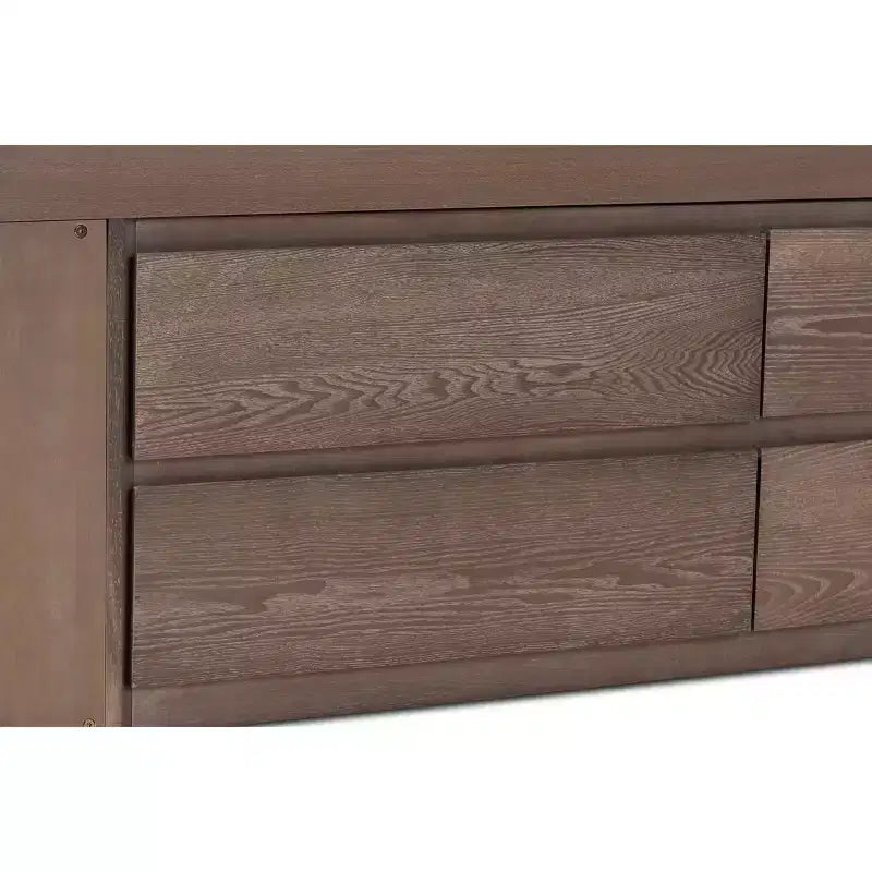 Letto contenitore Twin 4 cassetti Levon in legno rovere anticato - Baxton Studio