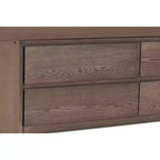 Letto contenitore Twin 4 cassetti Levon in legno rovere anticato - Baxton Studio