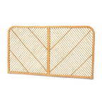 bali & pari Queen Sakina Rattan Wall Mount Headboard Natural/Brown: Bedroom Furniture, No Assembly Required