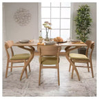 Set da pranzo Christopher Knight Home a 5 pezzi 60 Lucious con gambe curve