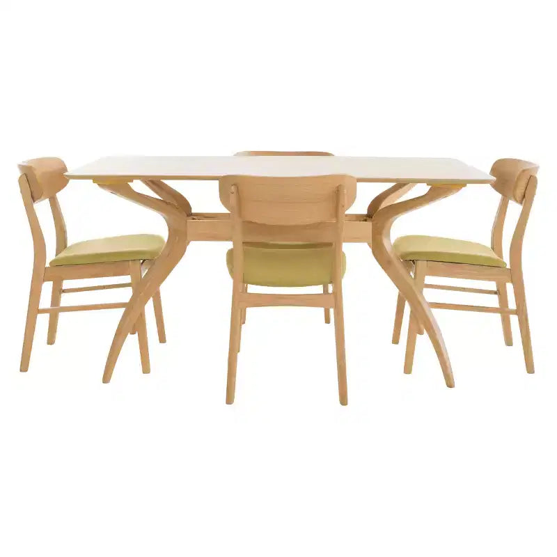 Set da pranzo Christopher Knight Home a 5 pezzi 60 Lucious con gambe curve