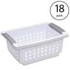 Sterilite Small White Stacking Basket with Titanium Accents (18 Pack) 16608006