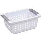 Sterilite Cesto impilabile piccolo bianco con dettagli in titanio (confezione da 18) 16608006