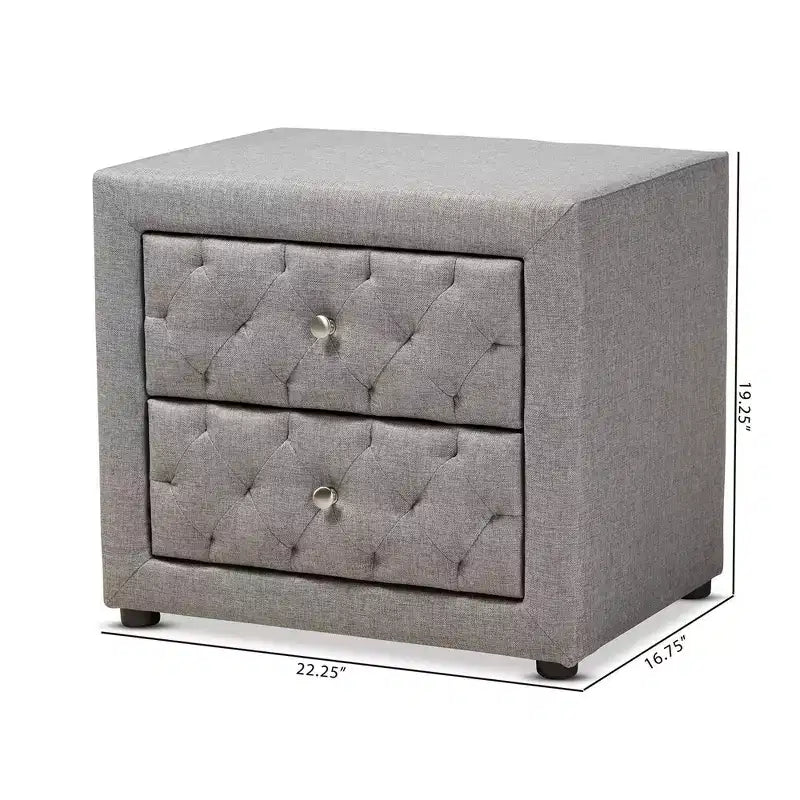 Comodino in legno a 2 cassetti Lepine - Baxton Studio