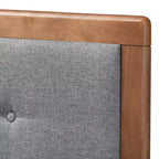Testata del letto in legno con finitura Noce Sarine - Baxton Studio