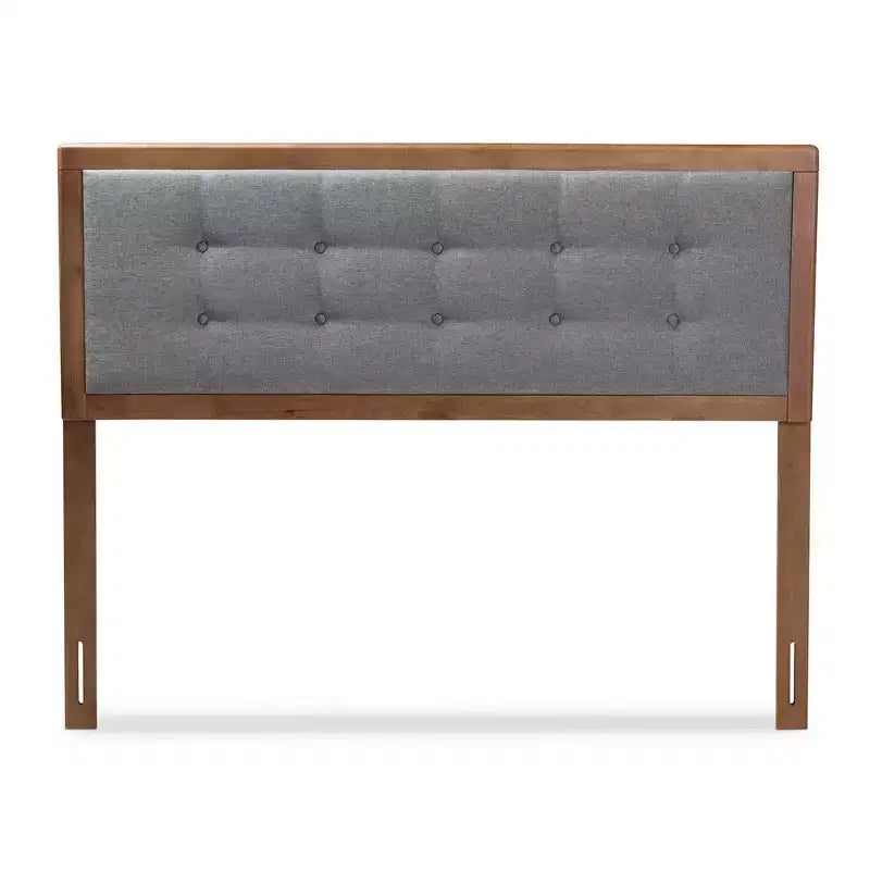 Testata del letto in legno con finitura Noce Sarine - Baxton Studio