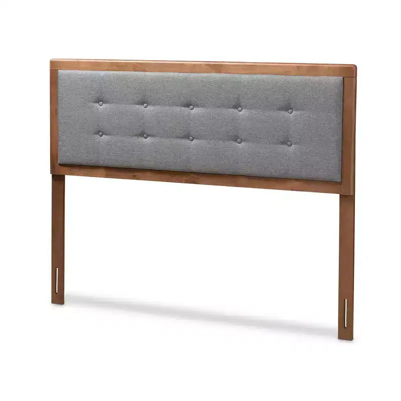 Testata del letto in legno con finitura Noce Sarine - Baxton Studio