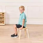 ECR4Kids Tavolo e Sgabelli Rotondi in Legno Curvo, Mobili per Bambini, 5 Pezzi