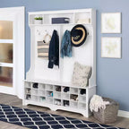 Mobile da ingresso a parete largo 152 cm con 24 scomparti per scarpe - Prepac