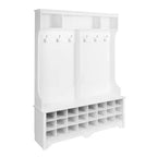 Mobile da ingresso a parete largo 152 cm con 24 scomparti per scarpe - Prepac