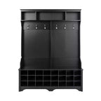 Mobile da ingresso a parete largo 152 cm con 24 scomparti per scarpe - Prepac