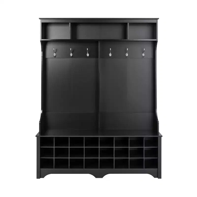 Mobile da ingresso a parete largo 152 cm con 24 scomparti per scarpe - Prepac