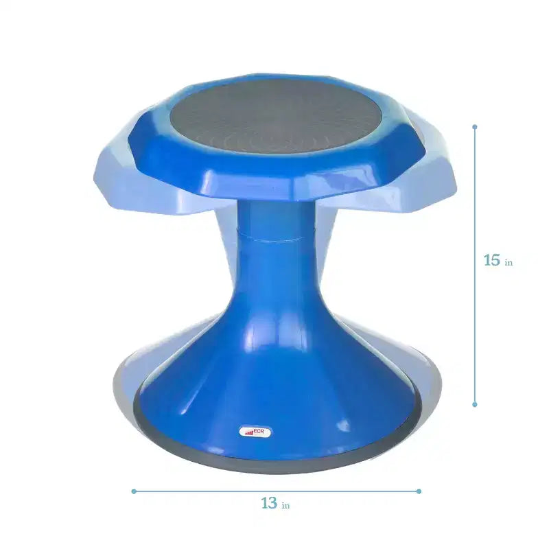 ECR4Kids ACE Sgabello Wobble per un coinvolgimento attivo del core, altezza seduta 38 cm, seduta flessibile
