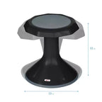 ECR4Kids ACE Sgabello Wobble per un coinvolgimento attivo del core, altezza seduta 38 cm, seduta flessibile