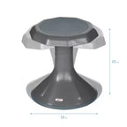ECR4Kids ACE Sgabello Wobble per un coinvolgimento attivo del core, altezza seduta 38 cm, seduta flessibile