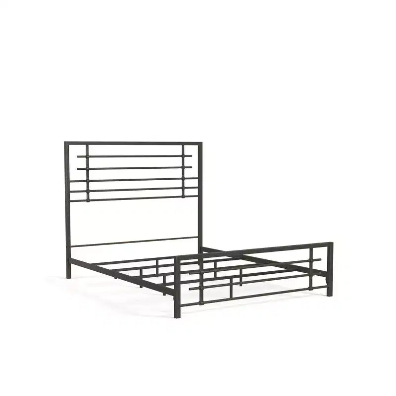 eLuxury Modern Industrial Metal Colton Bed Frame