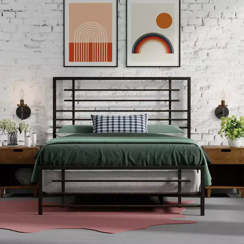 Struttura letto in metallo eLuxury Modern Industrial Colton