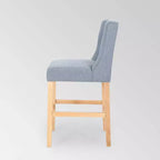 Set di 2 sgabelli da bar Landria con schienale alto e bottoni, altezza bancone - Christopher Knight Home