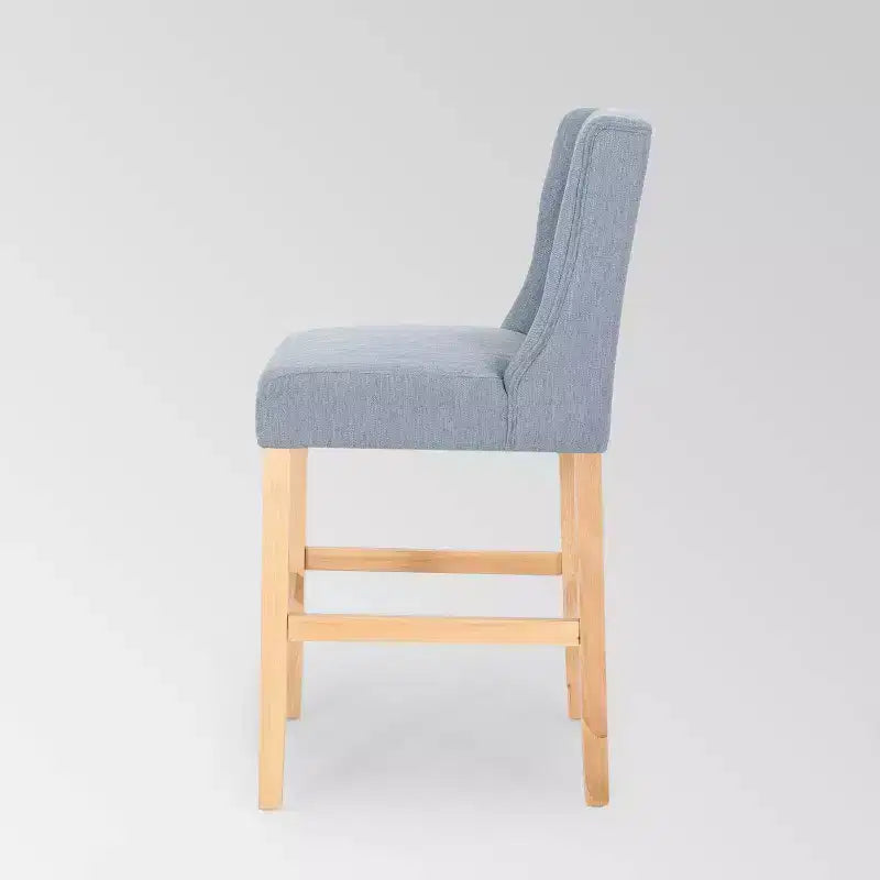 Set di 2 sgabelli da bar Landria con schienale alto e bottoni, altezza bancone - Christopher Knight Home