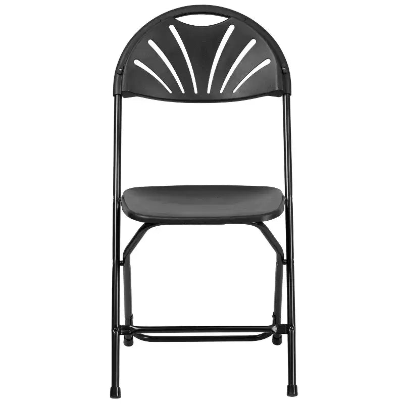 Flash Furniture Confezione da 8 sedie pieghevoli HERCULES Series con schienale a ventaglio in plastica, capacità 295 kg