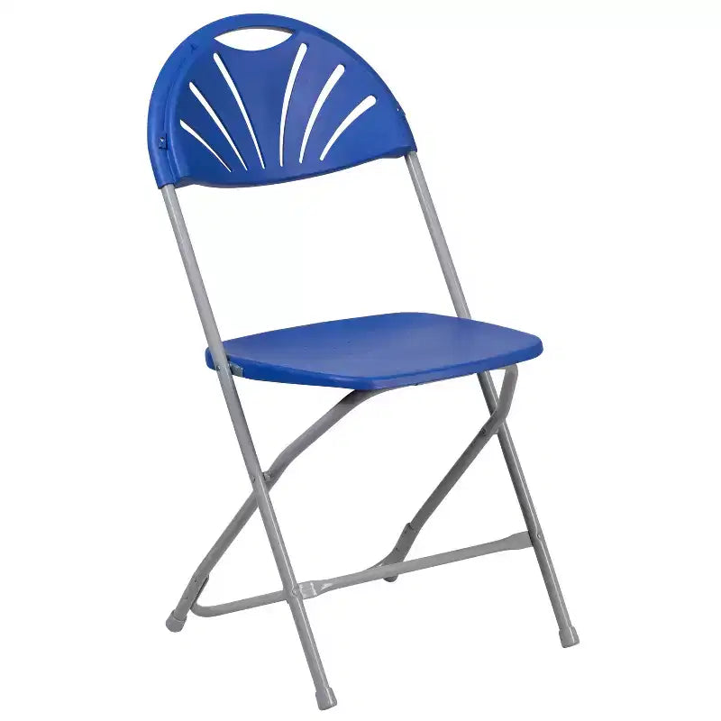 Flash Furniture Confezione da 8 sedie pieghevoli HERCULES Series con schienale a ventaglio in plastica, capacità 295 kg