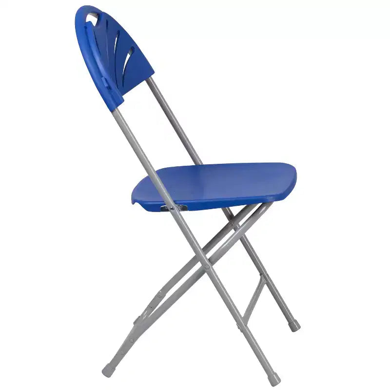 Flash Furniture Confezione da 8 sedie pieghevoli HERCULES Series con schienale a ventaglio in plastica, capacità 295 kg