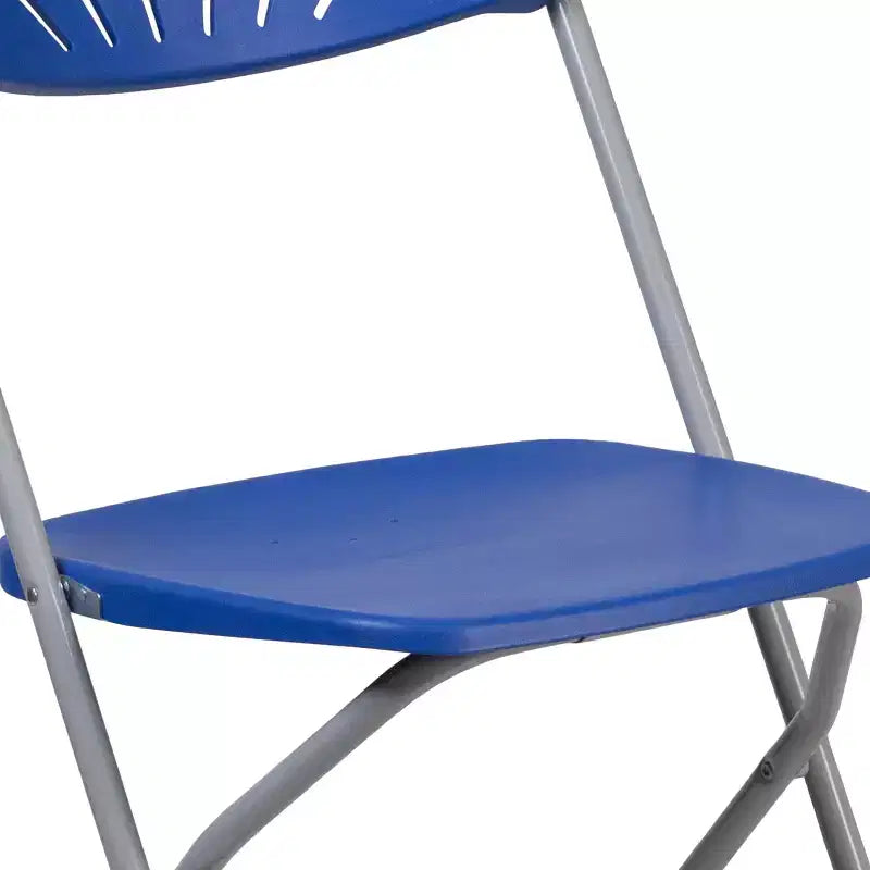 Flash Furniture Confezione da 8 sedie pieghevoli HERCULES Series con schienale a ventaglio in plastica, capacità 295 kg