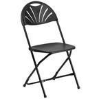 Flash Furniture Confezione da 8 sedie pieghevoli HERCULES Series con schienale a ventaglio in plastica, capacità 295 kg