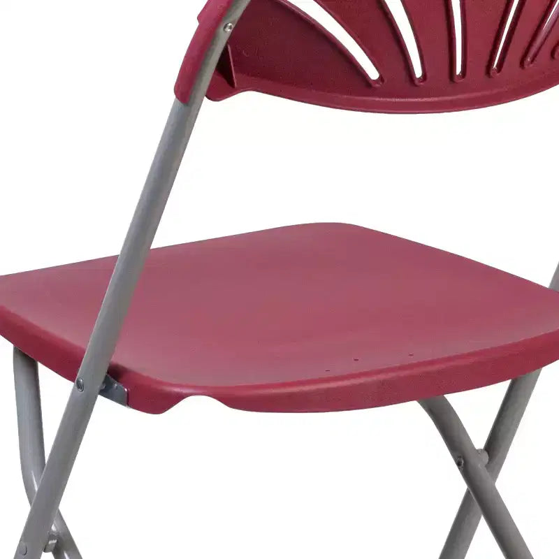 Flash Furniture Confezione da 8 sedie pieghevoli HERCULES Series con schienale a ventaglio in plastica, capacità 295 kg
