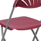 Flash Furniture Confezione da 8 sedie pieghevoli HERCULES Series con schienale a ventaglio in plastica, capacità 295 kg