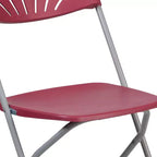 Flash Furniture Confezione da 8 sedie pieghevoli HERCULES Series con schienale a ventaglio in plastica, capacità 295 kg