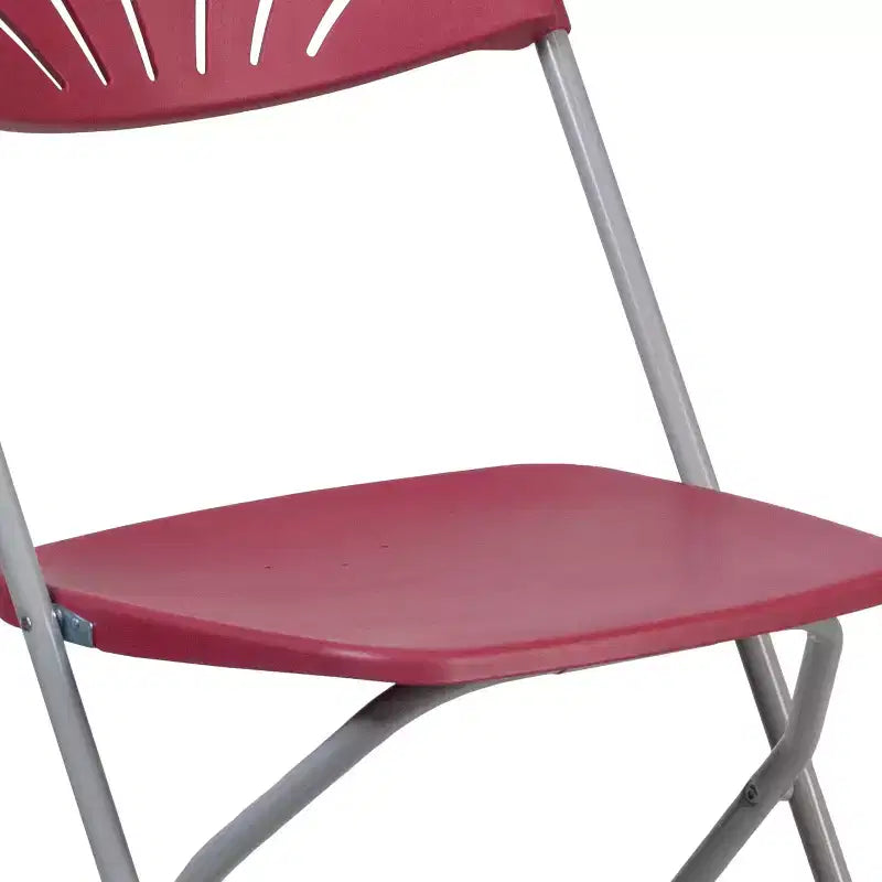 Flash Furniture Confezione da 8 sedie pieghevoli HERCULES Series con schienale a ventaglio in plastica, capacità 295 kg