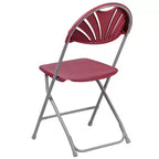 Flash Furniture Confezione da 8 sedie pieghevoli HERCULES Series con schienale a ventaglio in plastica, capacità 295 kg