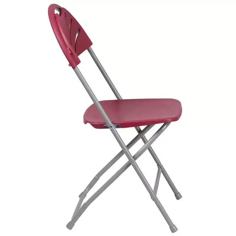 Flash Furniture Confezione da 8 sedie pieghevoli HERCULES Series con schienale a ventaglio in plastica, capacità 295 kg