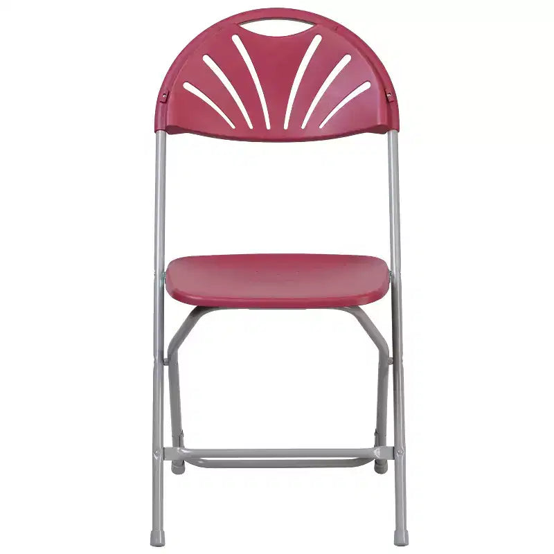Flash Furniture Confezione da 8 sedie pieghevoli HERCULES Series con schienale a ventaglio in plastica, capacità 295 kg
