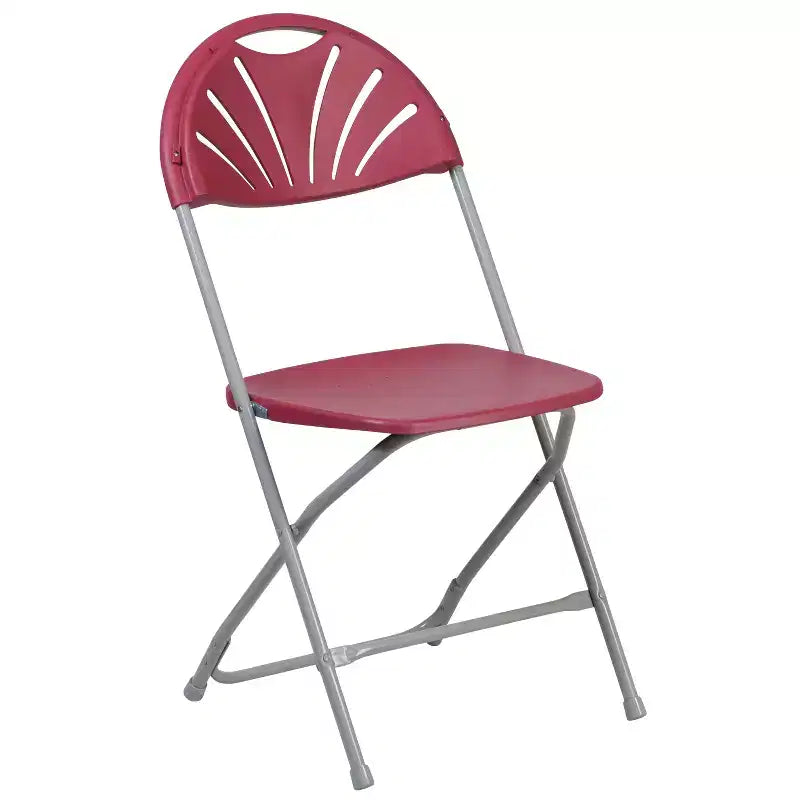 Flash Furniture Confezione da 8 sedie pieghevoli HERCULES Series con schienale a ventaglio in plastica, capacità 295 kg