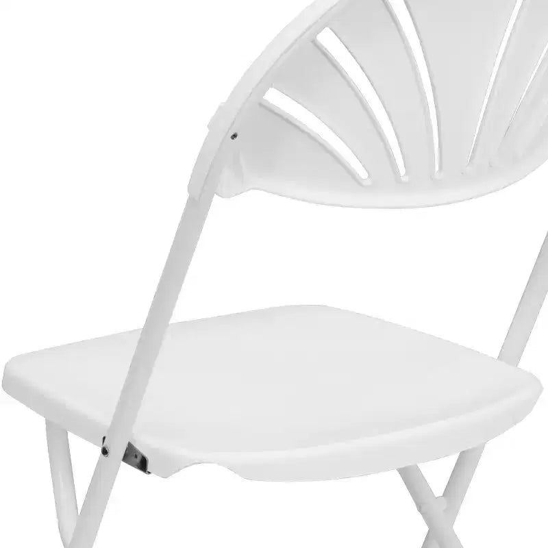Flash Furniture Confezione da 8 sedie pieghevoli HERCULES Series con schienale a ventaglio in plastica, capacità 295 kg