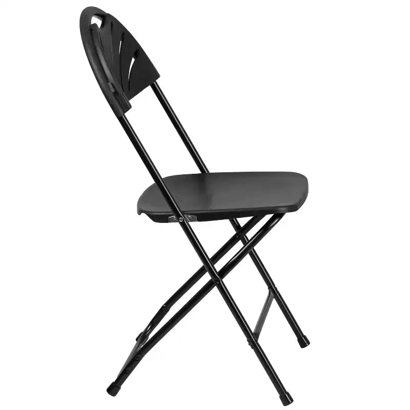 Flash Furniture Confezione da 8 sedie pieghevoli HERCULES Series con schienale a ventaglio in plastica, capacità 295 kg