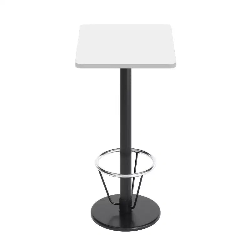 Flash Furniture Piano del tavolo rettangolare laminato 24'' x 30'' con base da tavolo rotonda alta da bar 18'' e anello poggiapiedi